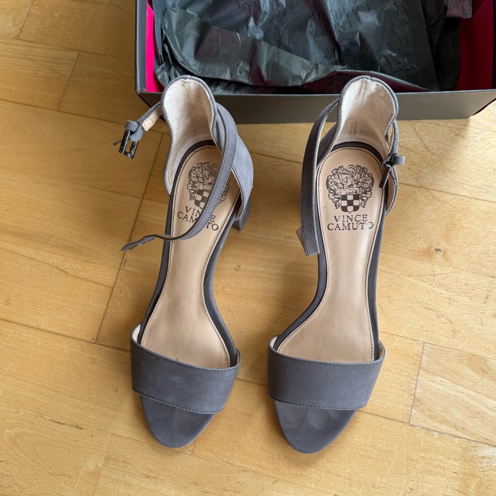 DONATED: Vince Camuto Charcoal Heeled Sandals